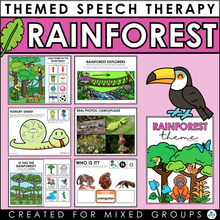 Load image into Gallery viewer, Rainforest Speech Therapy Activities Digital File