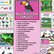 Load image into Gallery viewer, Rainforest Speech Therapy Activities Digital File