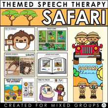Load image into Gallery viewer, Safari Speech Therapy Activities - Digital File