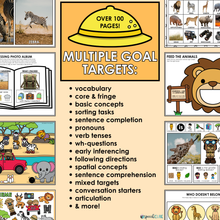 Load image into Gallery viewer, Safari Speech Therapy Activities - Digital File