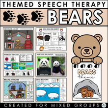 Load image into Gallery viewer, Bears Speech Therapy Activities - Digital File
