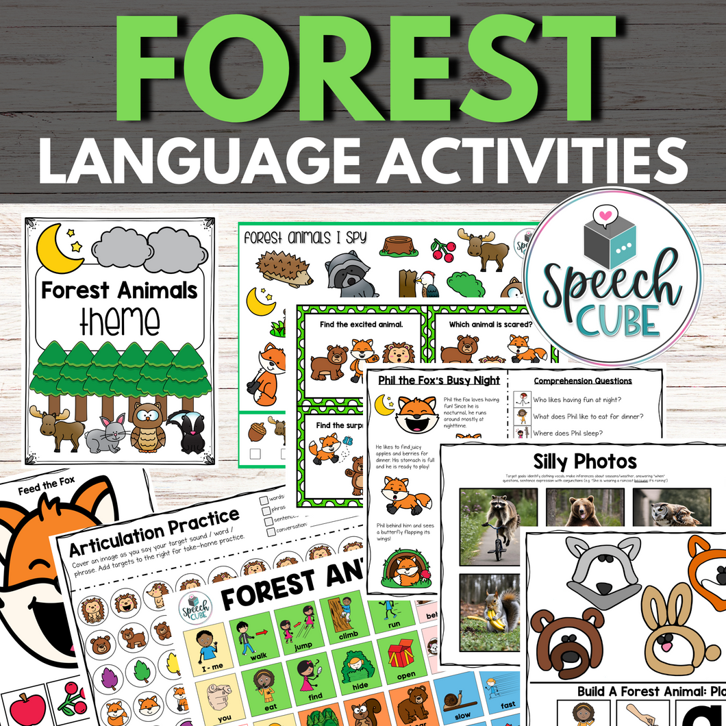 Forest Animal Speech Language Activities