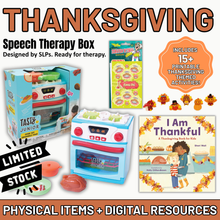 Load image into Gallery viewer, PRE-ORDER: Thanksgiving Speech Therapy Box
