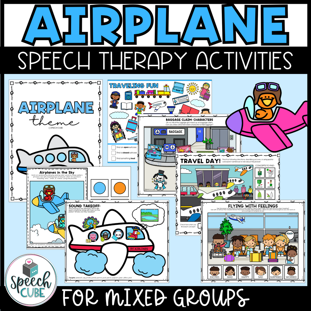 Airplane Speech Therapy Activities