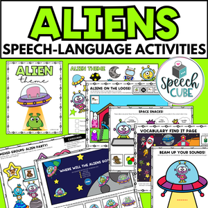 Alien Themed Speech Therapy Activities