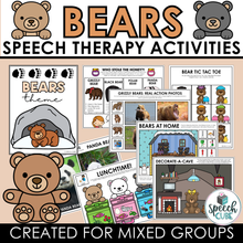 Load image into Gallery viewer, Bears Speech Therapy Activities - Digital File
