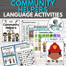 Load image into Gallery viewer, Community Helpers Language Activities
