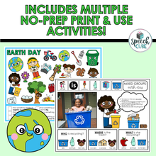 Load image into Gallery viewer, Earth Day Speech Therapy Activities - Digital File
