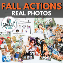 Load image into Gallery viewer, Fall Actions Photo Cards with WH-Question Prompts
