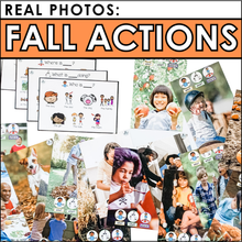 Load image into Gallery viewer, Fall Actions Photo Cards with WH-Question Prompts

