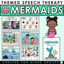 Load image into Gallery viewer, Mermaid Speech Therapy Activities Digital File
