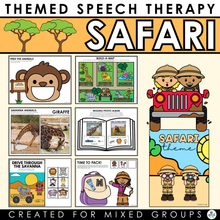 Load image into Gallery viewer, Safari Speech Therapy Activities - Digital File
