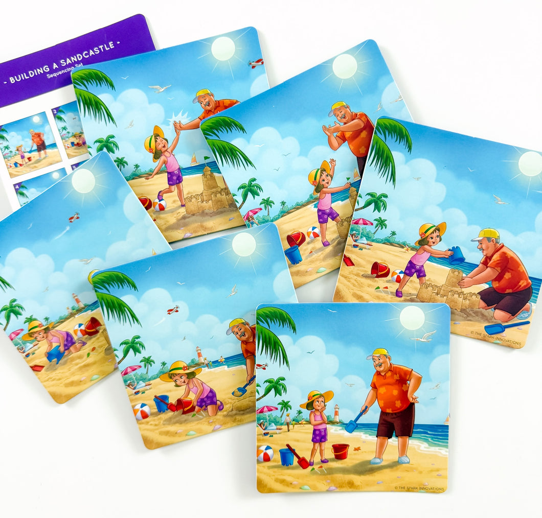 Add a BUILDING A SANDCASTLE themed sequencing set!