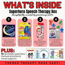 Load image into Gallery viewer, SUPERHERO Speech Therapy Box
