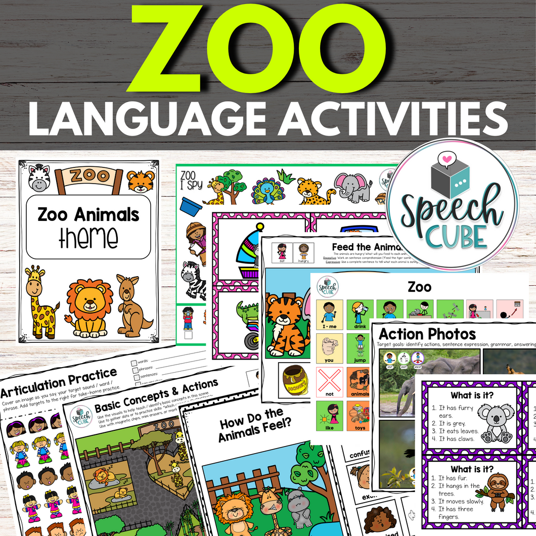 Zoo Themed Language Activities