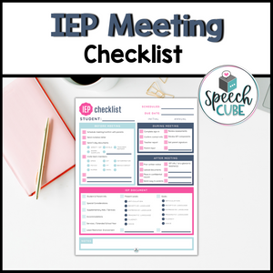 IEP Meeting Checklist