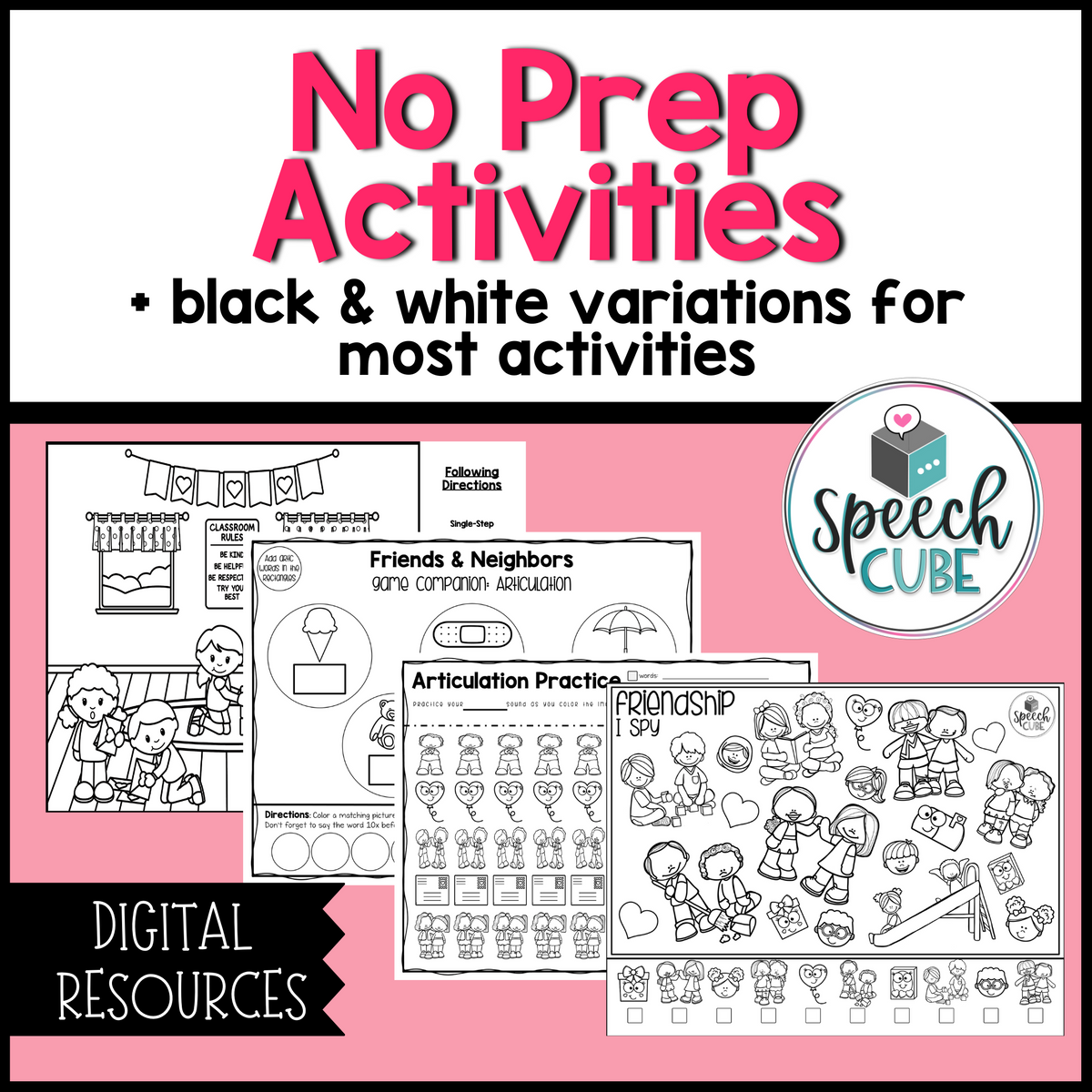 Friendship Themed Language Activities – Speech Cube