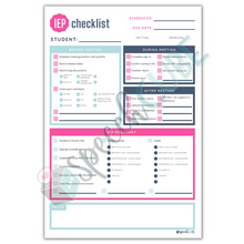 Load image into Gallery viewer, IEP Meeting Checklist
